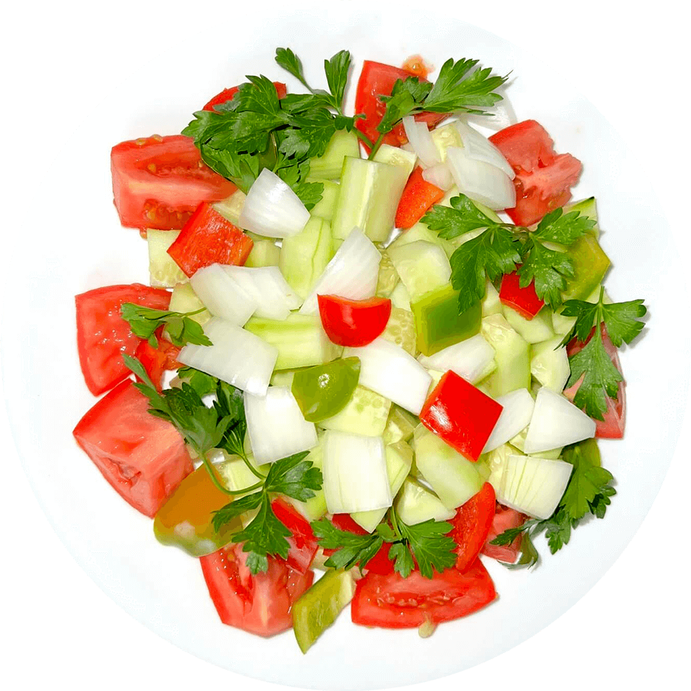 Diced Cucumber and Tomato Salad