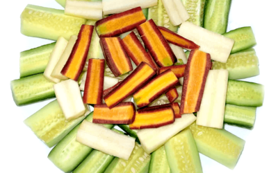 Rainbow Carrots and Cucumber Salad