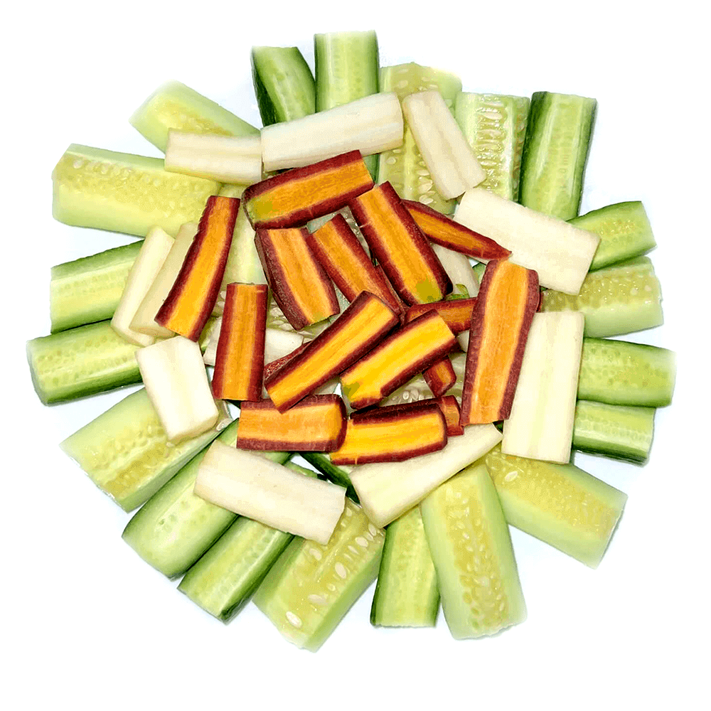 Rainbow Carrots and Cucumber Salad