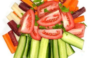 Rainbow Carrots and Tomato Salad