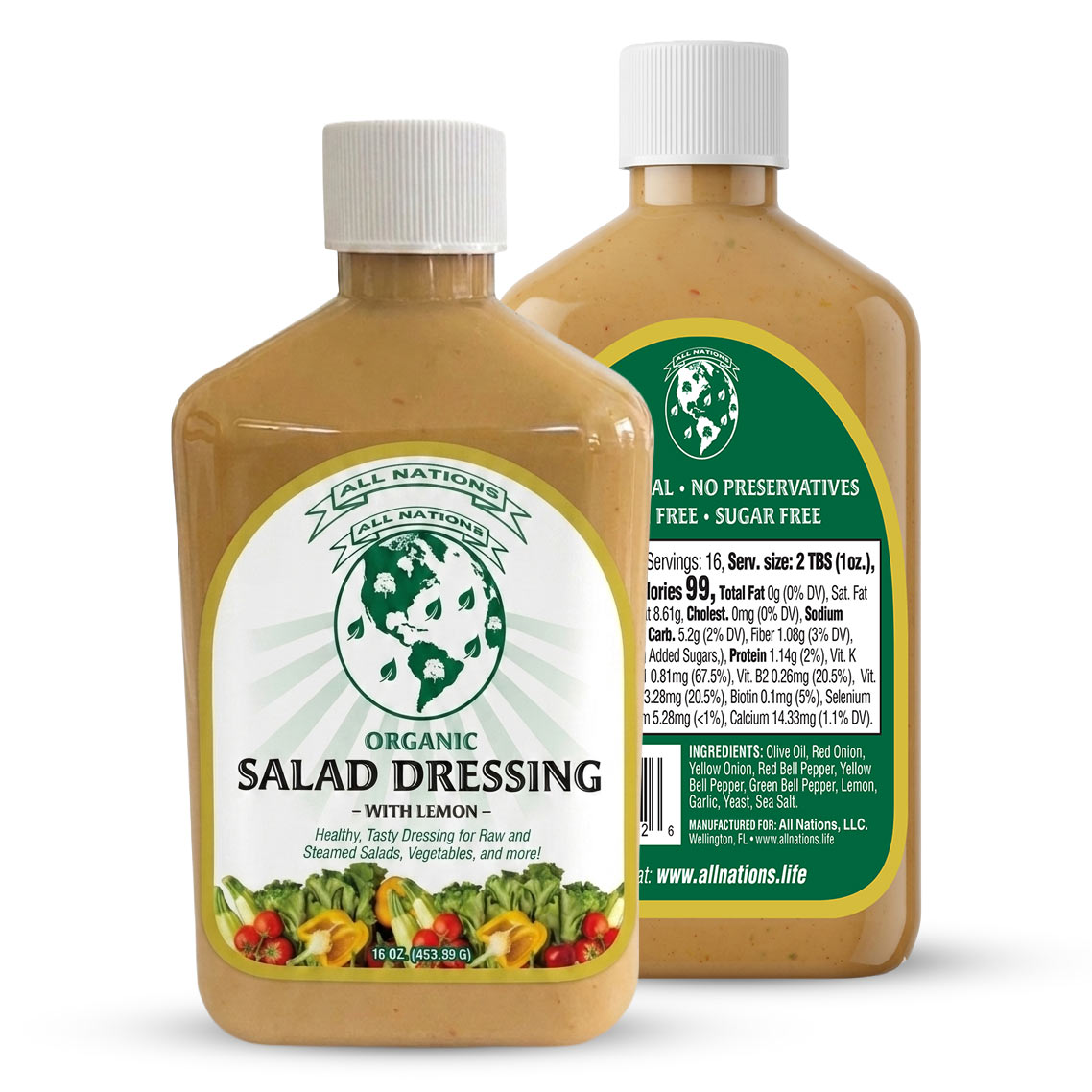 Organic Salad Dressing with Lemon 16oz Organic Salad Dressing with Lemon 16oz