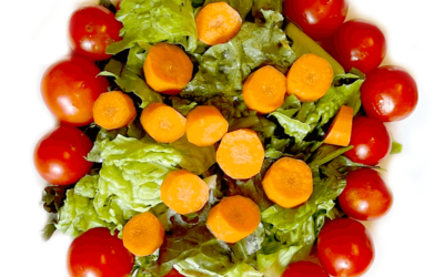 Romaine Lettuce, Carrots, and Cherry Tomatoes