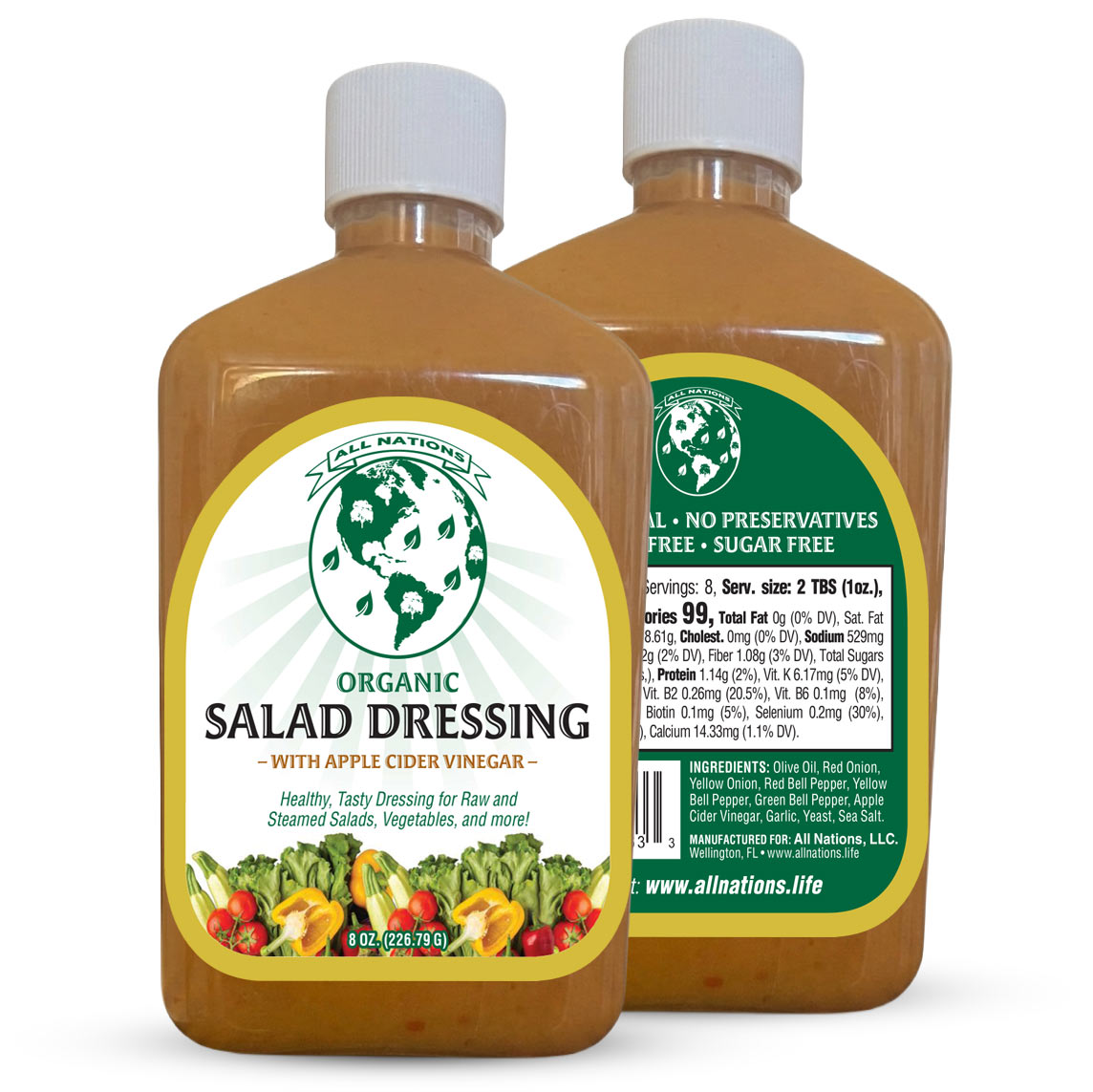 Organic Salad Dressing With Lemon 8oz