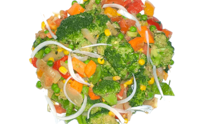 Steamed Rainbow Broccoli Salad